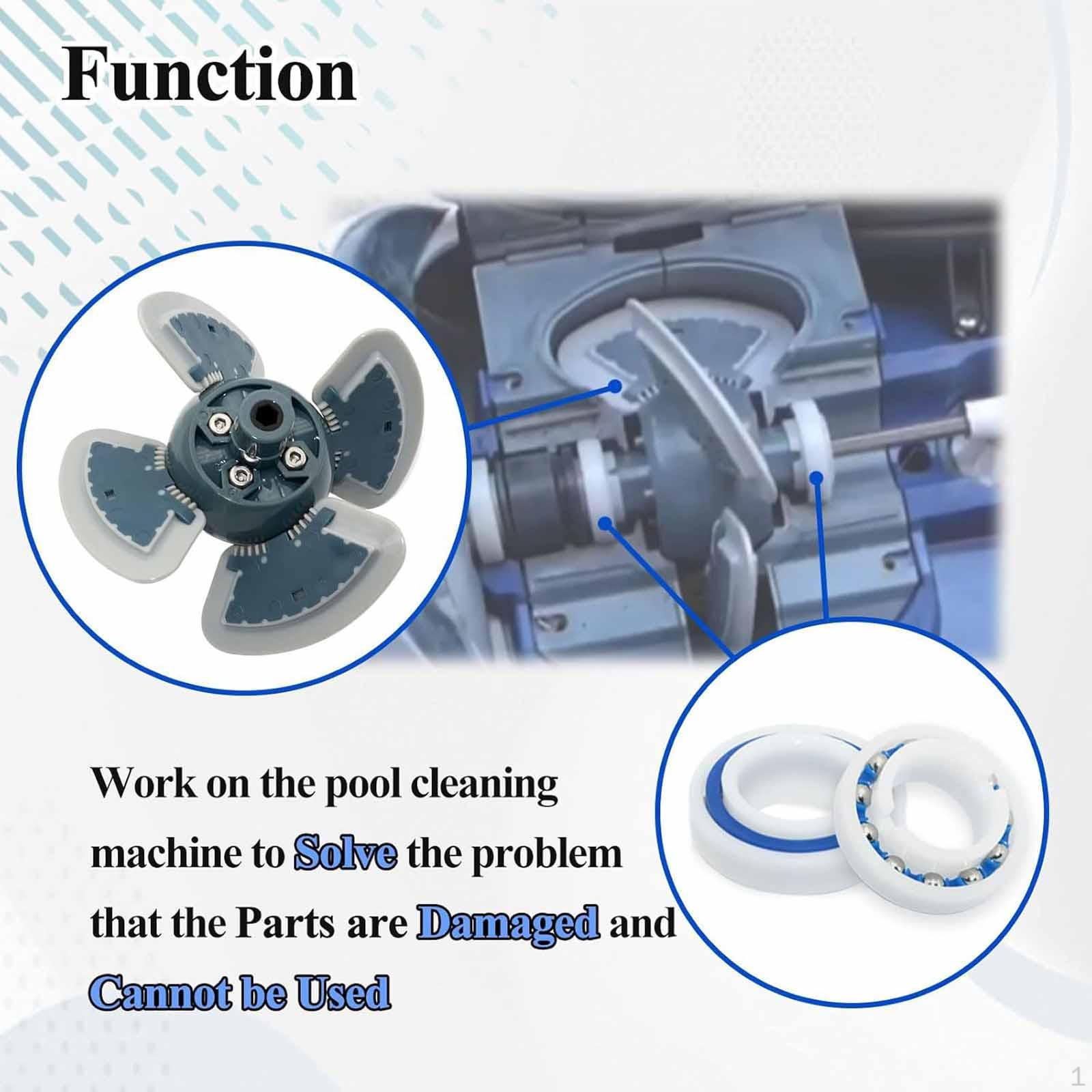 

Tuning Up Kit R0527000 Replaces Easy to Install Fans Tracks Drive Shafts Bearings Pool Accessories