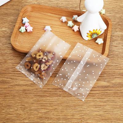 100Pcs/Pack Machine Seal Bags Clear Waterproof Plastic White Dot Vacuum Sealer Bag Cookie Food Saver Storage for Kitchen