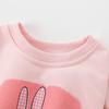 In-Stock Girls' Sweatshirt 2025 Autumn New Style, Beautiful Children's Pink Long-Sleeve Round-Neck Pullover Casual Top for Girls