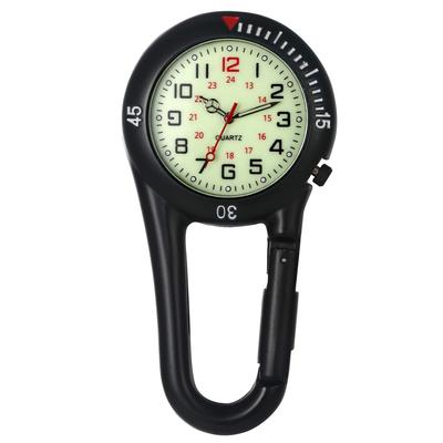 JEWELRYWE Karabiner Leuchtend Wanderrucksack Sport Beliebtes Modeaccessoire Clip-on Uhr, Analog, Wasserdicht, Clip, Uhr,