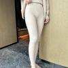 Women's 12-Gauge Cashmere Pants - Warm, High-Waisted, Tummy-Control Base Layer, Highly Elastic and Slimming