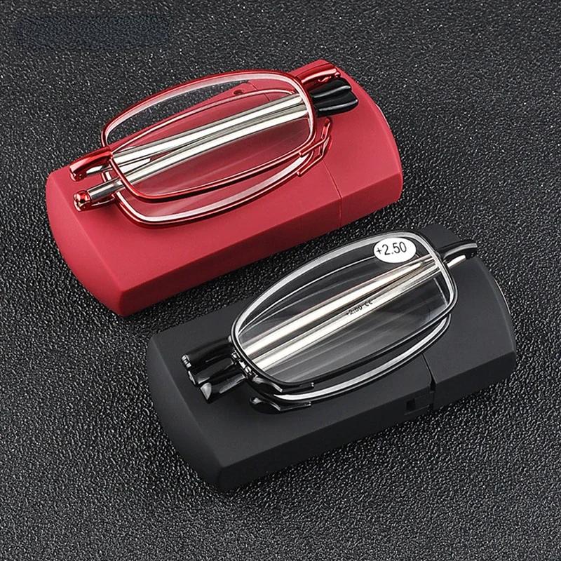 Fashion Portable Foldable Anti Blue Light Presbyopia Eyeglasses Mini High Quality Eyewear Retro Style Reading Glasses