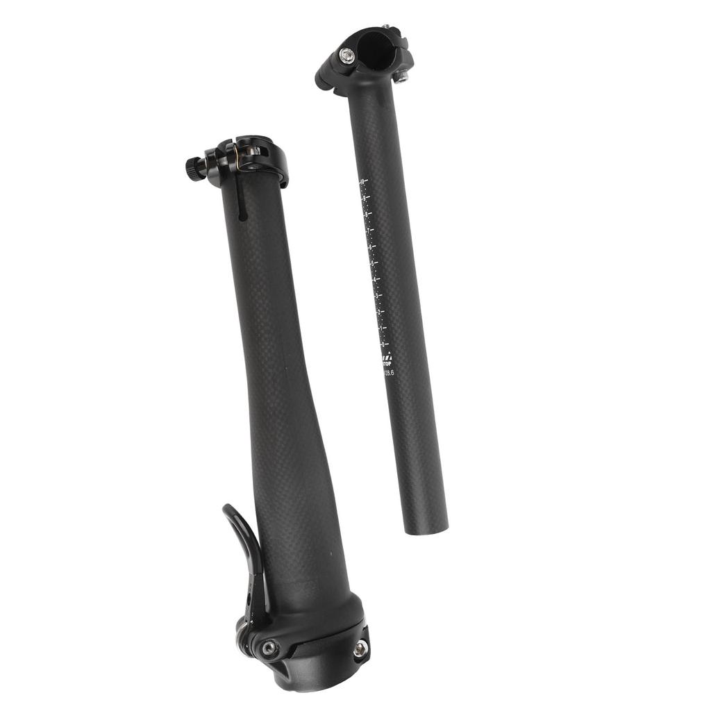 1 Set Folding Bike Stem Quick Release High Strength Carbon Fiber Folding Handlebar Stem for 28.6mm