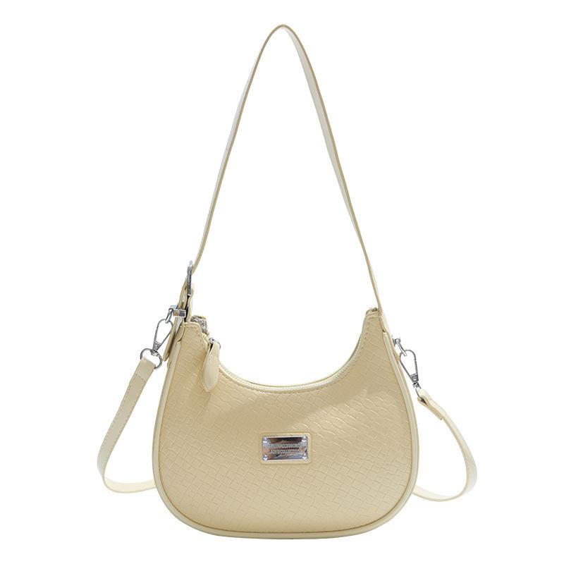 

Niche woven design armpit bag, high-end trendy fashion crescent bag, high-end texture shoulder messenger bag. жёлтый