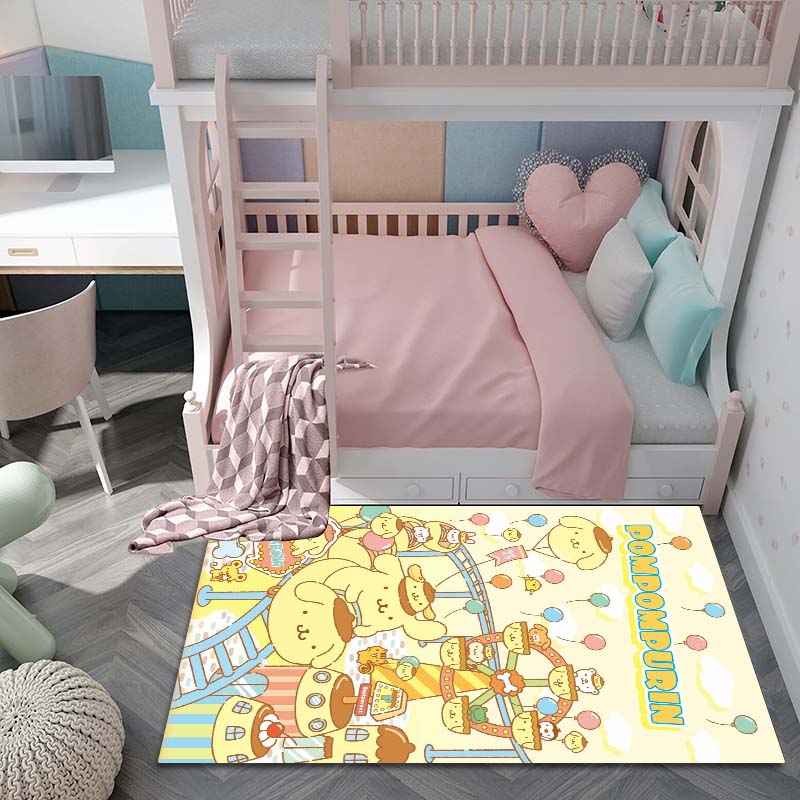 3D Printing Pom Pom Purin Home Cartoon Dog Carpet for Living Room, Bedroom, Home Sofa Decoration, Children's Playground Non Slip
