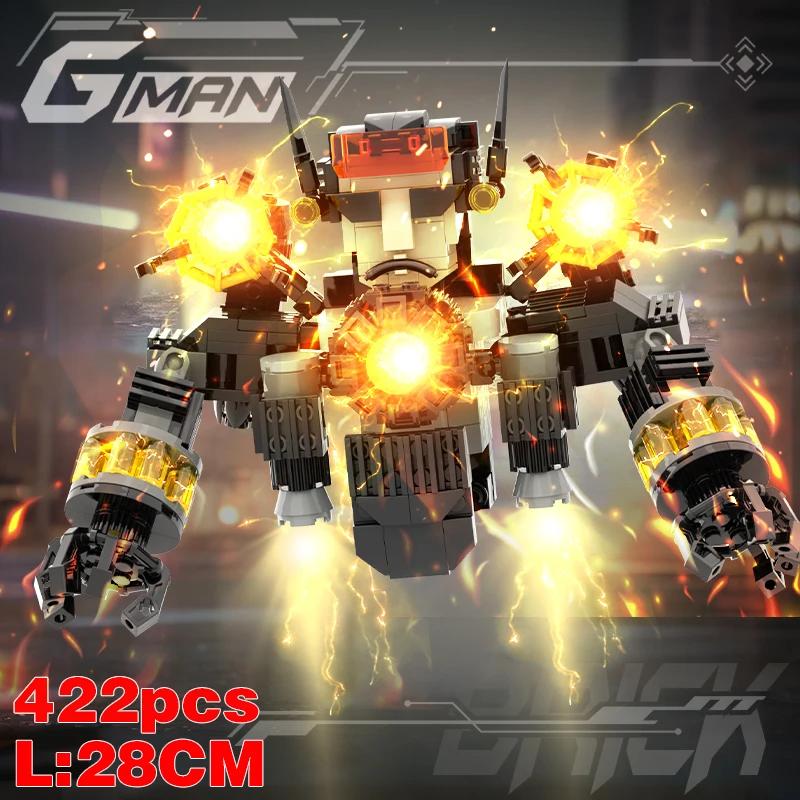 Horké stavební kostky Skibidi Toilet Toaleta Vylepšený G Man&Dominator Akční figurky Model Titan Speakerman Hračky Pro Děti Vánoční dárek