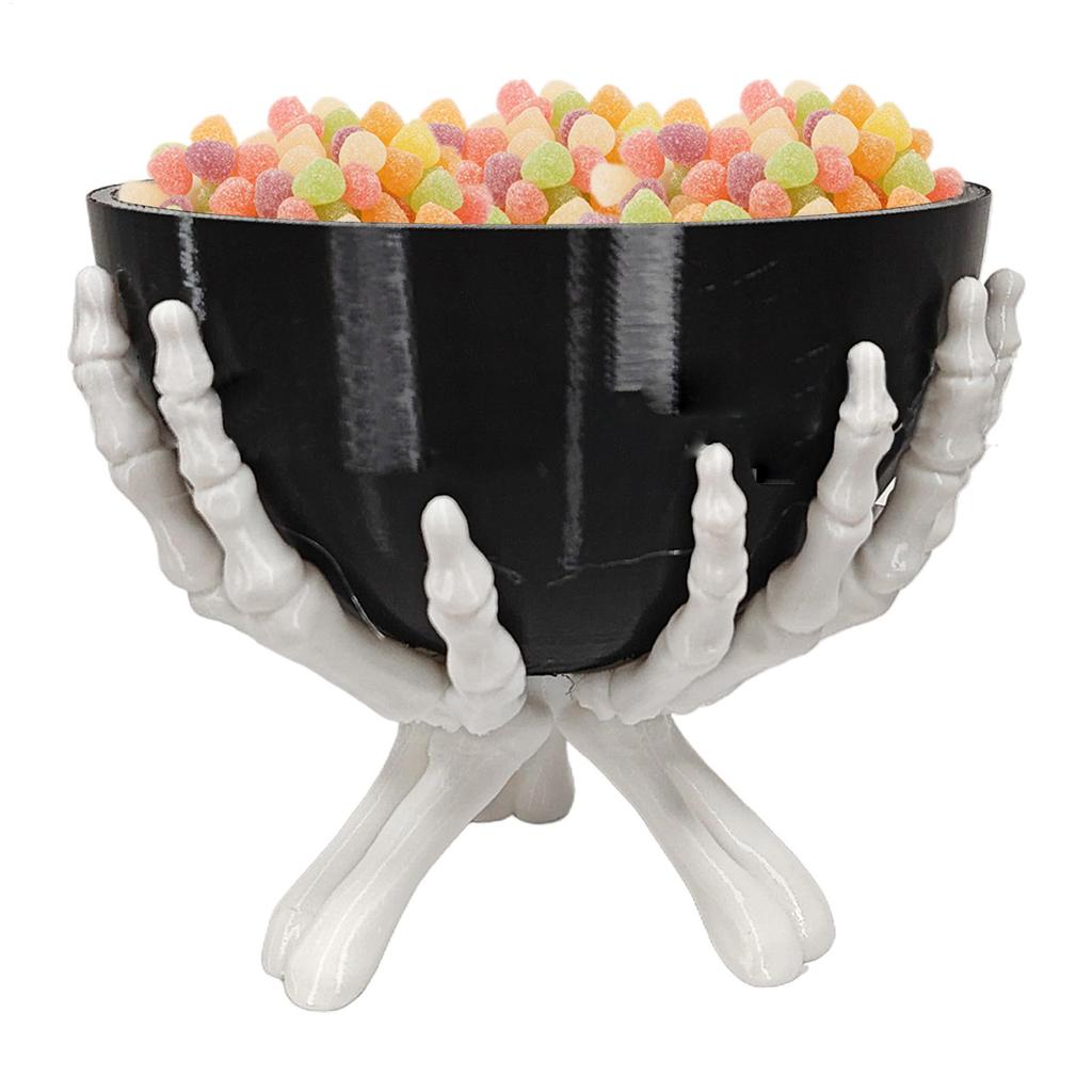 Halloween Candy Bowl Gothic Skeleton Hand shaped Candy Storage Holder Scary halloween decorations Candy Organizer