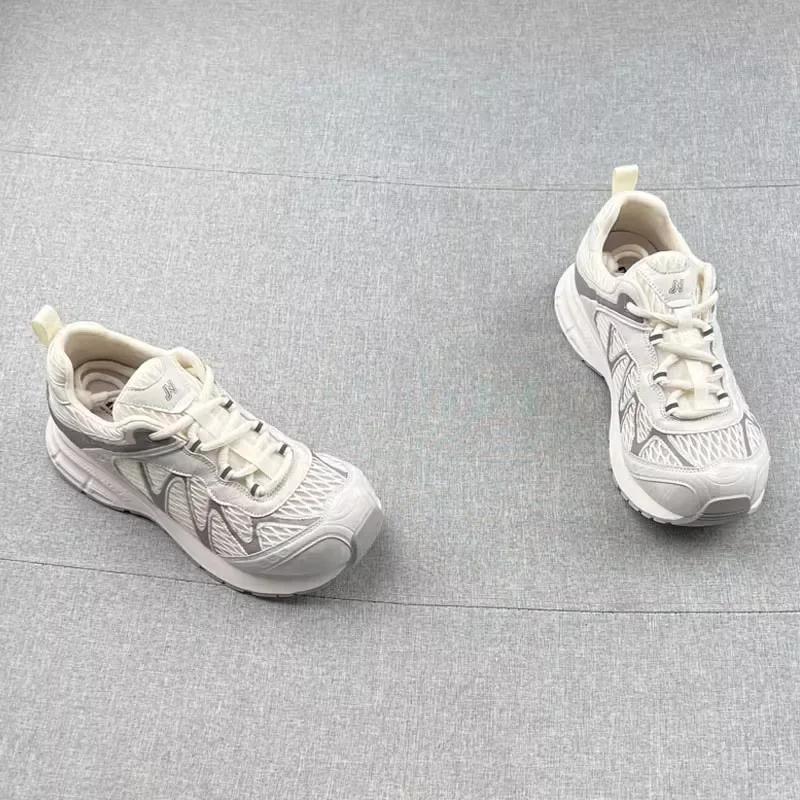 Fashion Retro Casual Running Shoes Women's Summer New Korean Fashion Breathable Mesh Surface Slow Run Shoes Comfortable Polyurethane Ins