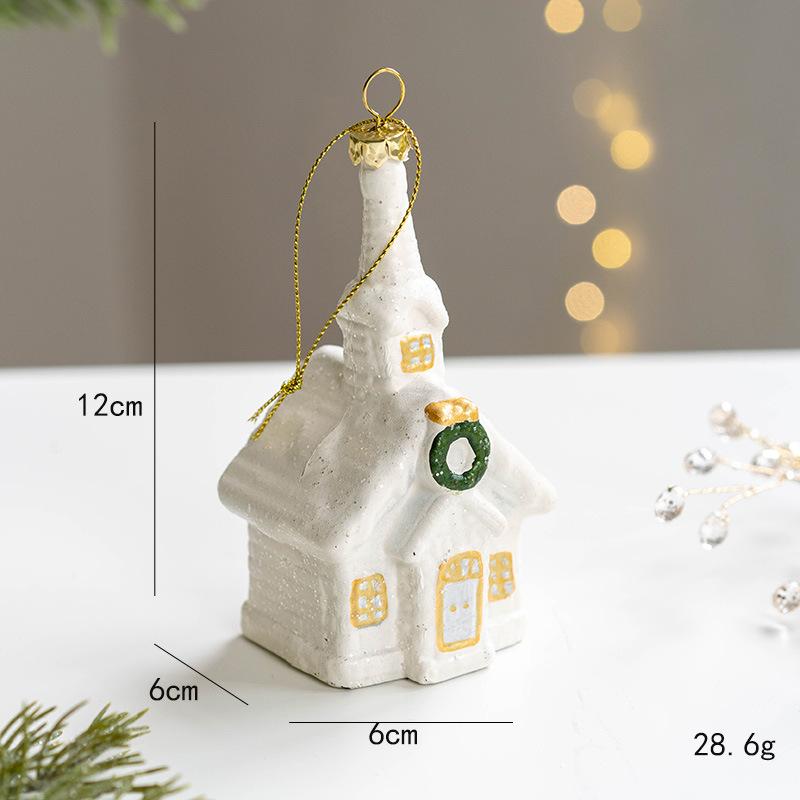 Christmas Tree White Supplies Bell Car Snowflake Nutcracker Soldier Pendant 2024 Christmas Decoration 2025 New Year Eve Decors