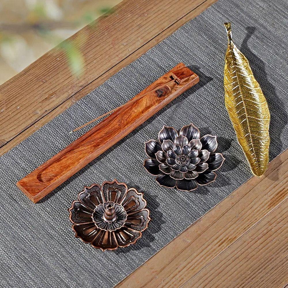 Räucherstäbchenhalter mit 6 Löchern, 2/3-lagig, Lotus-Aromatherapie-Ständer, Räuchergefäß, Heimdekoration