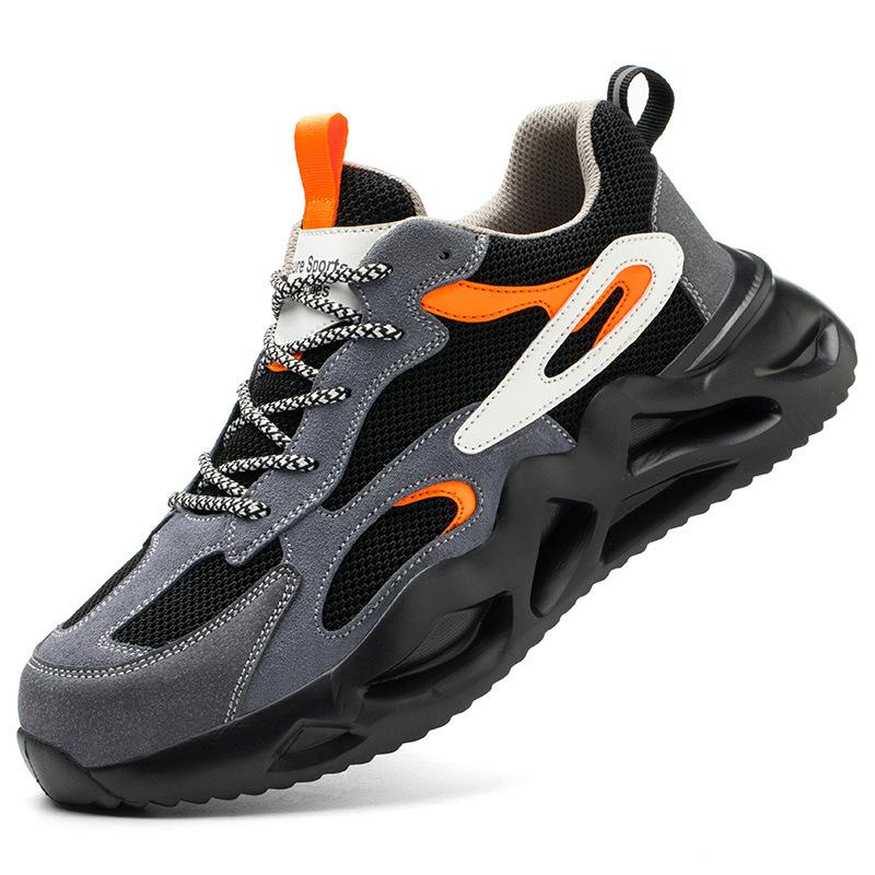 Breathable Mesh Safety Shoes Steel Toe cap industrial shoes anti-slip work shoes comfortable mens lightweight work boots