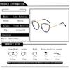 Brand Design Square Cat Eye Frame Myopia Glasses Anti Blue Ray Computer Women Near Sight Eyewear Prescription