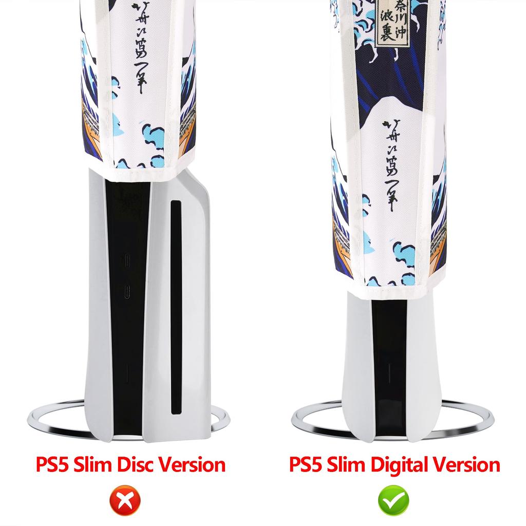 Dust Cover Pattern Design for PlayVital Ps5 Slim Digital Nylon Dust Cover for New Version Ps5 Slim Digital Version Console (vertical) Version,