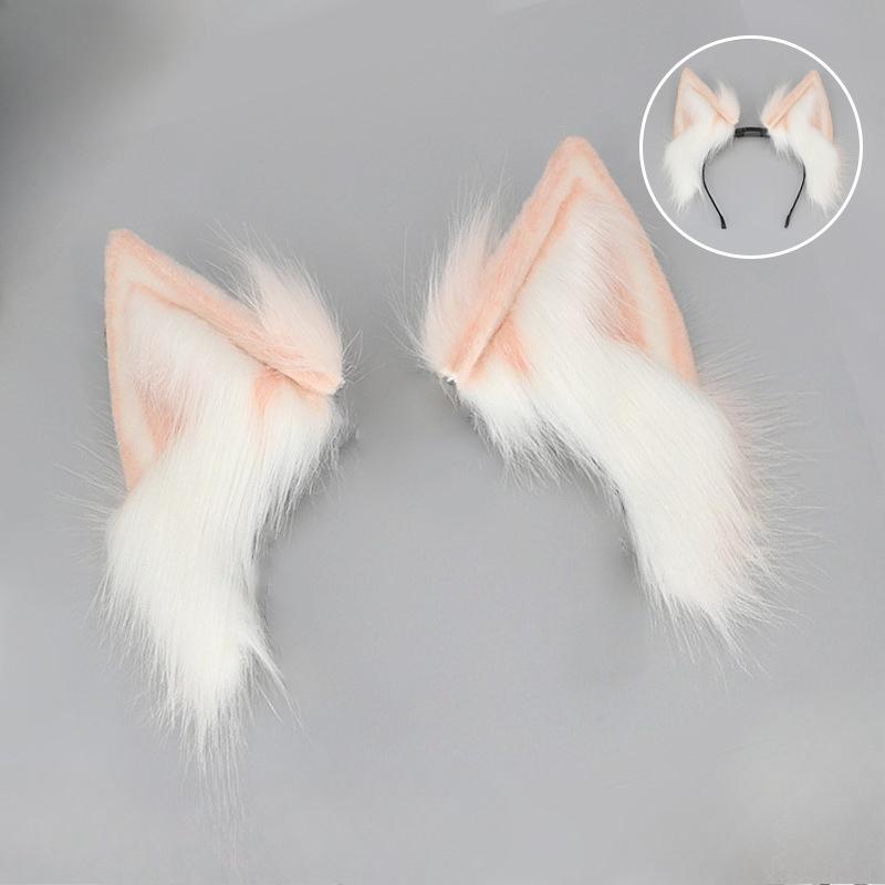 Rechargeable Plush Cat Ears Hair Accessory Cosplay Exhibition Movable Realistic Fox Ear Detachable Electric Headband Animal Ears