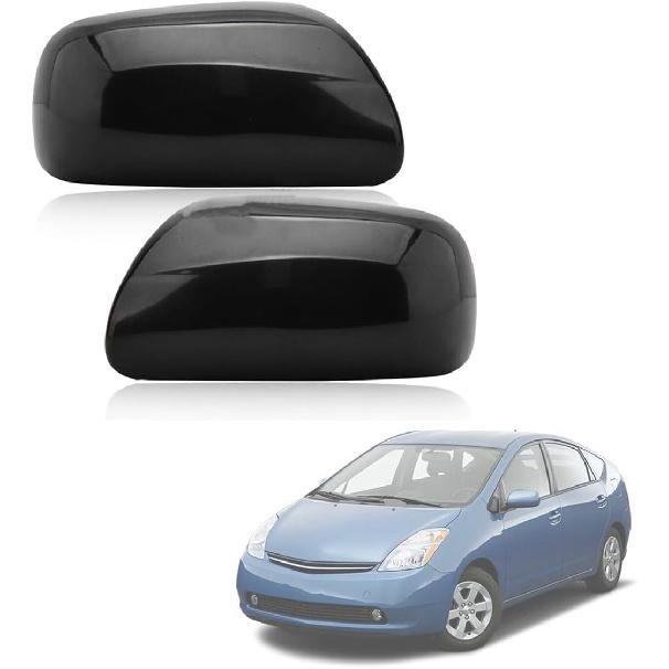 Pair Gloss Black Rear View Mirror Cover Cap for Toyota Yaris 2007-2011,for Toyota Prius 2004 2005 2006 2007 2008 2009 Left Driver & Right Passenger