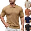 Men's Casualshirt V-neck Pocket Button Short Sleeved Cool And Breathable Knitted Men's Shirt