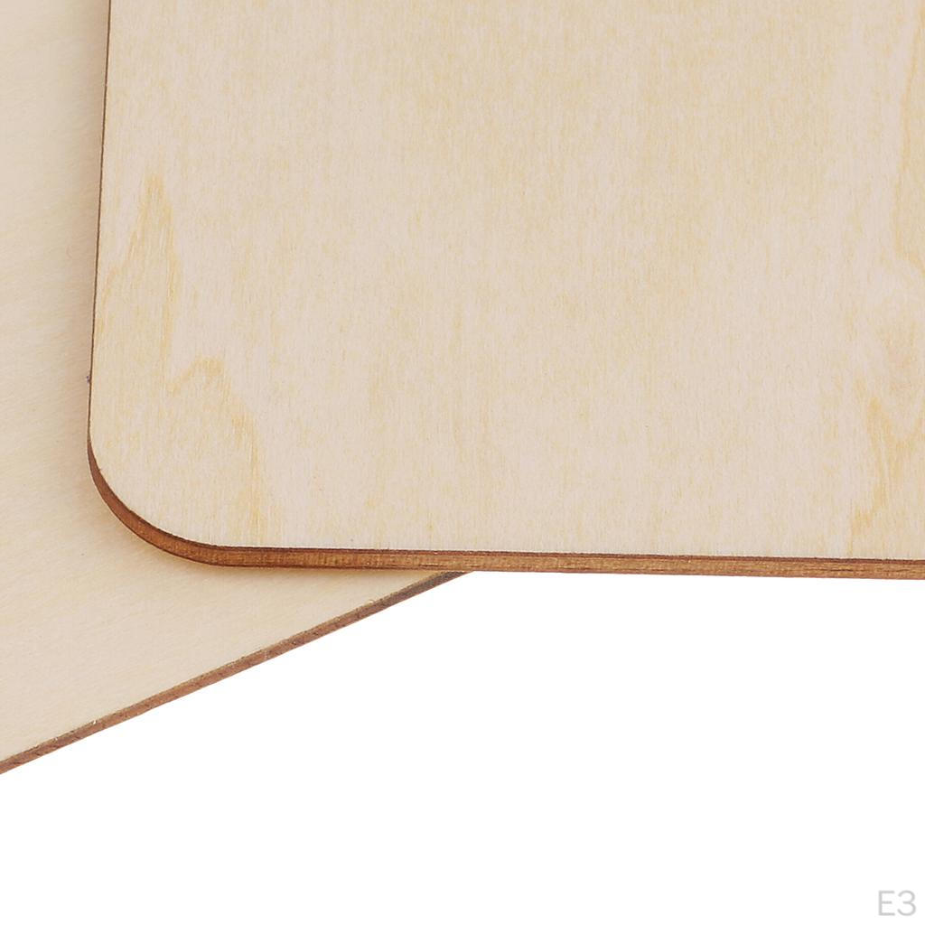 WOODEN SHAPE Square Pieces Decor Plaques