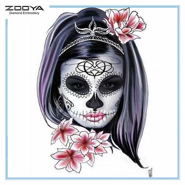 

ZOOYA DIY 5D Полный квадратный горный хрусталь Зомби Демон Алмазная вышивка Картина Вышивка крестом Домашний декор