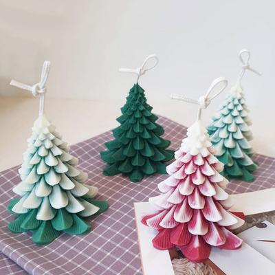 Weihnachtsbaum Kerze Silikonform DIY Duftkerze Seife Handwerk Geschenk Herstellung Gips Harz Formen Weihnachtsfeier Dekorationszubehör