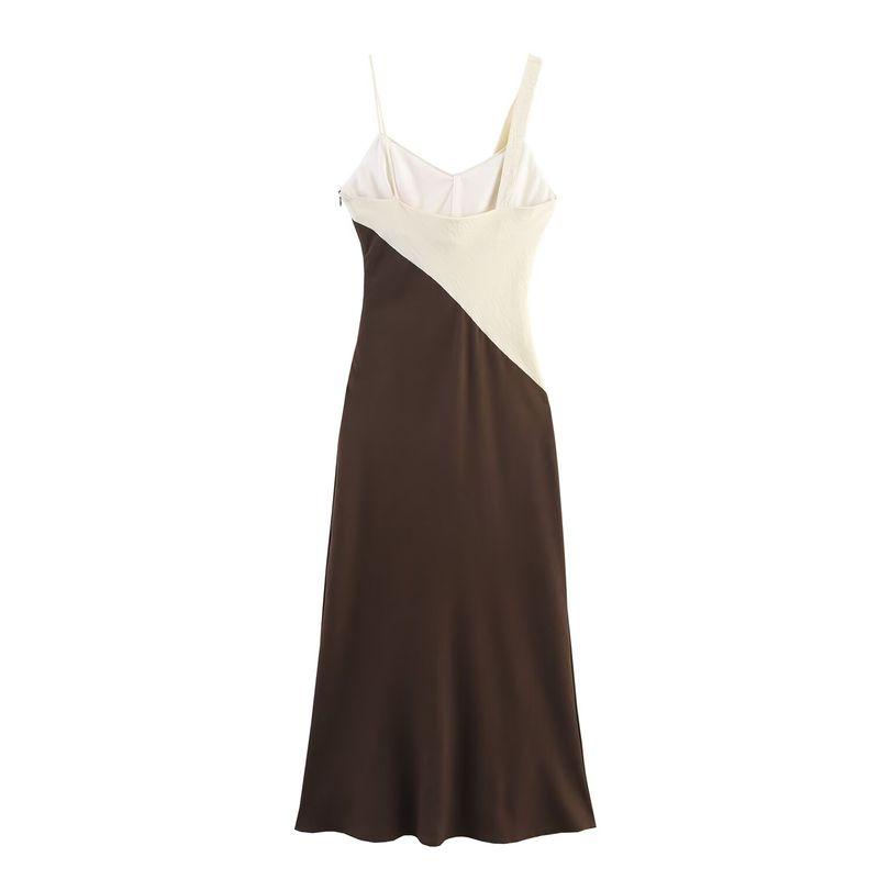 Jnleaog Autumn New Women clothes Western Style French style Design Patchwork Midi Dress 5029185