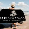 B-Beneteau Logo Telo da Spiaggia Asciugamani da Bagno Colorati per Ragazza Microfibra Asciugatura Rapida Personalizzato Senza Sabbia Spiaggia Yoga Spa Palestra Piscina
