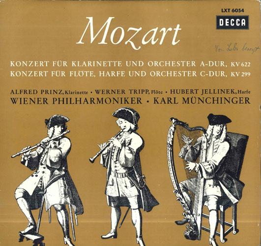 

LP Record MOZART ALFRED PRINZ WERNER TRIPP Konzert Fur Klarinette Und Orcheste LXT6054 DACAPO Germany Classical Used