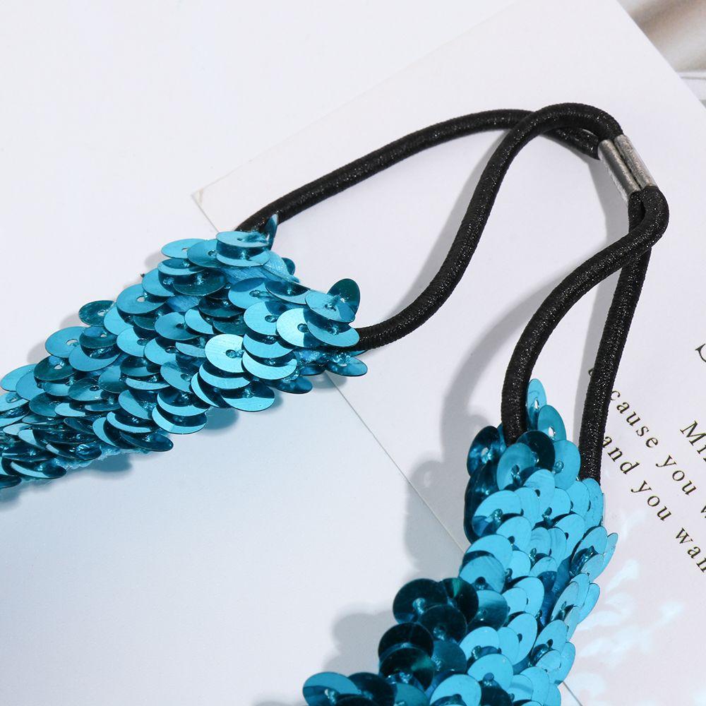 Costume Headwear Hair Accessories Sequin Headband Glitter Hairband Elastic Shiny Bow