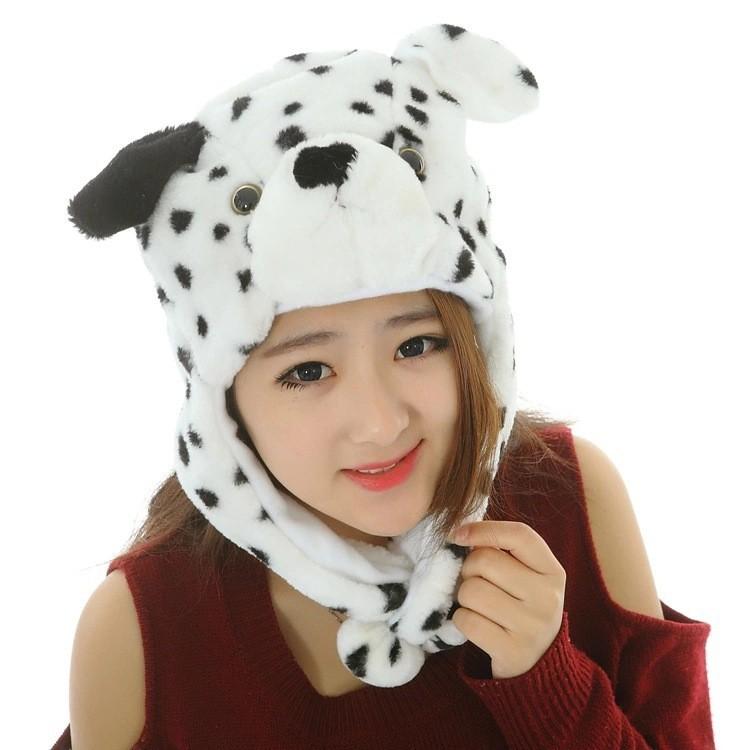 Cartoon Animal Hat For Adults And Kids Warm Plush Winter Headgear With Ear Cover For Kids