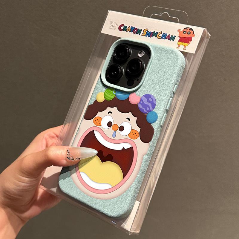 Big Face Girl für Apple 16promax/15 Handyhülle 14plus Litschi-Muster 13p Weiche Hülle 12 Sturzsicher 1