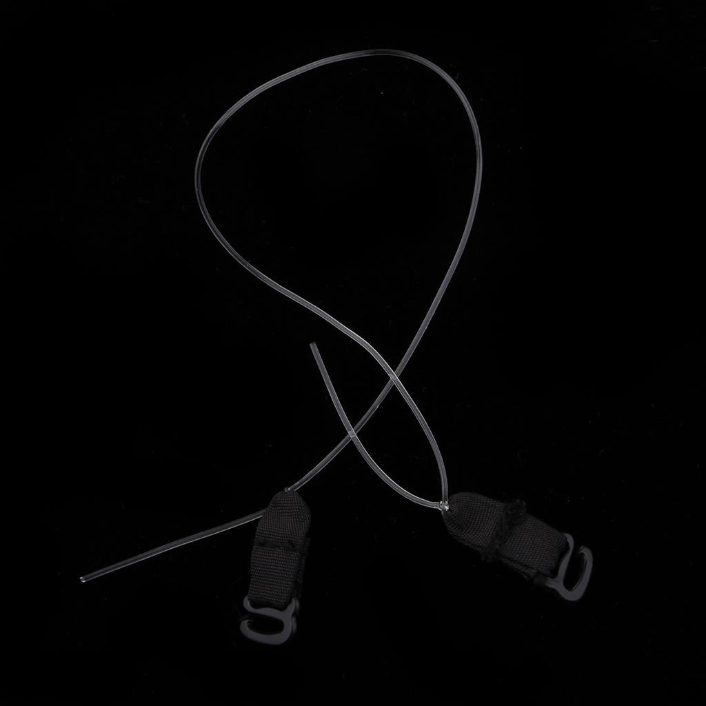 3 Pairs Black Elastic Fish Line Nylon Wire Hook For Hair Extensions Hairpieces