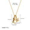 Tempusort 18K Gold Stainless Steel Zircon Necklace Western Cowboy Boots Engraved Vintage Pendant Accessories Jewelry