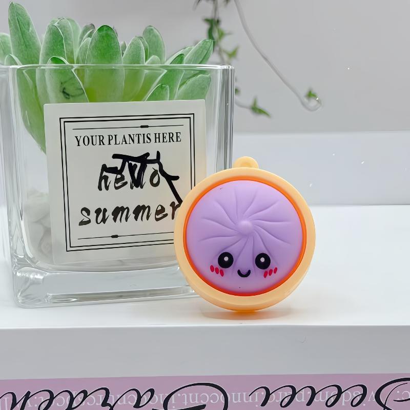 Lustige Baozi Knödel Schlüsselanhänger 6er Pack mit Dampfkorb Zufällige Farbe Neuheit Schlüsselanhänger für Reisetasche Dekor Geschenke