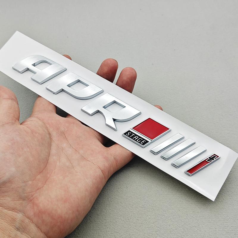 3D ABS Car Styling APR Stage III Emblem Auto Tail Side Sticker Badge Decals For Volkswagen CC Golf 6 7 Audi A4 A6 A8 Accessories