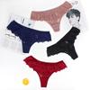 Meet'r Women Sexy Lace Lingerie Temptation Low-waist Panties Embroidery Thong Transparent Hollow Out Underwear Female G String