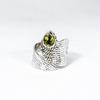 Natural Peridot Ring, 925 Sterling Silver Ring, Adjustable Ring, Statement Ring, Bohemian Ring, August Birthstone Ring, Gift For Her
