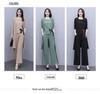 2023 Women's Fashion Three-Piece Set: Wide-Leg Pants, Temperament Coat & Casual Crop Top