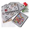 Gray Flocked Bead Board For DIY Bracelet Necklace Beading Jewelry Making Organizer Tray Design Craft Measuring Tool Accessories