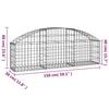 Gabion with High Arch 150 X 30 X 40 60 Cm Galvanized Iron
