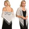 Elegant Bridal Lace Triangle Shawl for Bridesmaids and Evening Gowns