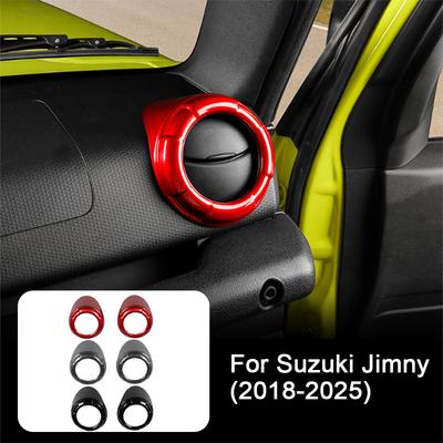 For Suzuki Jimny 2018-2025 Car Air Vent Trim Ring Anti-scratch Wear-resistant Interior Protector ABS Decoration Auto Accessories
