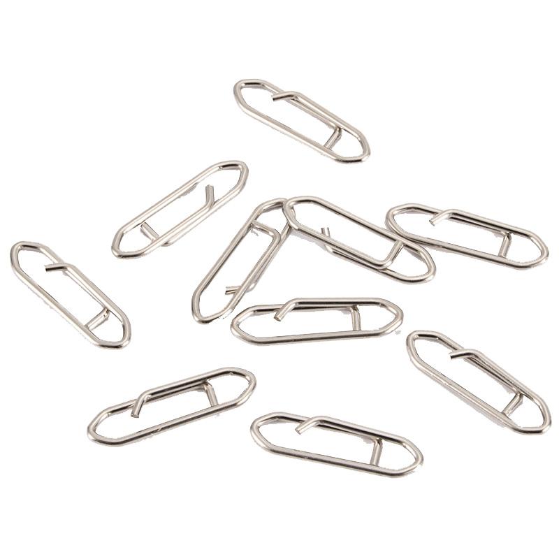 100pcs Stainless Steel Fast Link Clip Quick Change  Clips Fishing Snap Fishing Clip Interlock Tackle