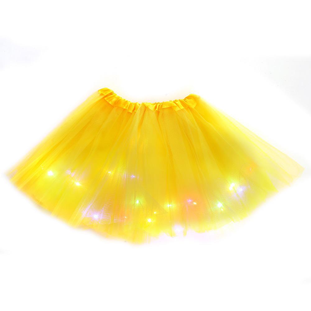 European & American Adult LED Luminous Tutu Skirt - Light-Up Mesh Half-Body Design