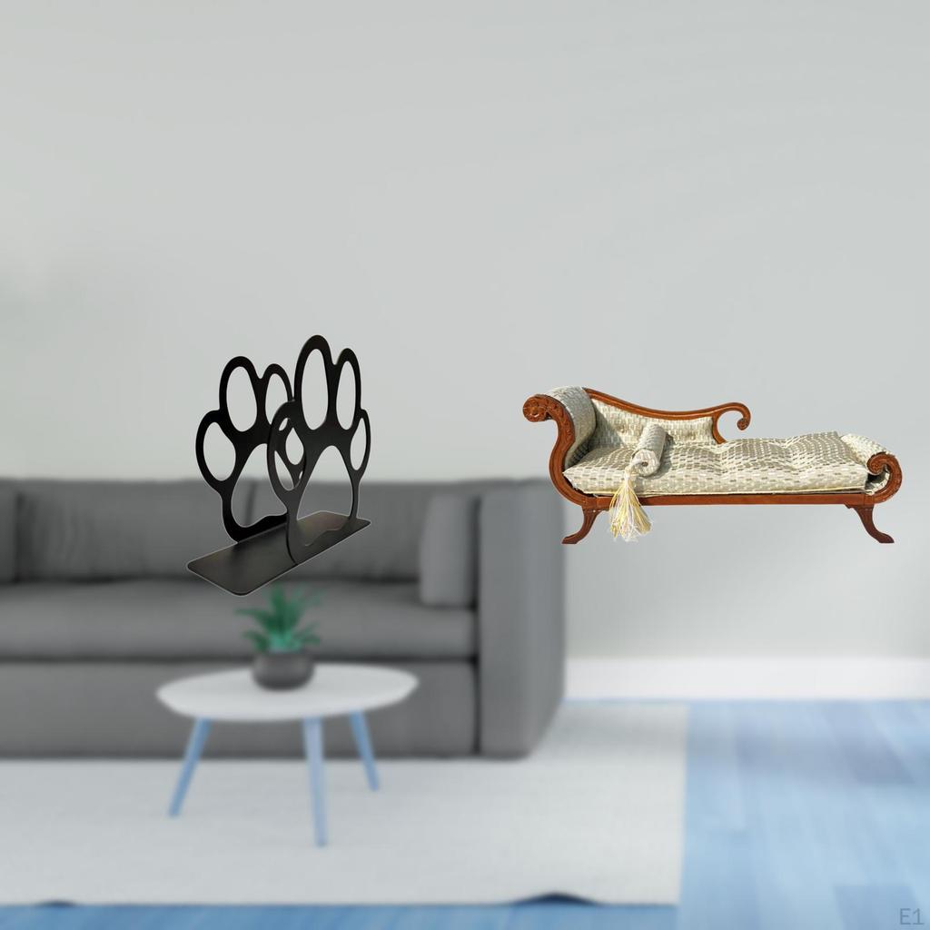 Stylish Iron Napkin Holder with Cute Dog Multi Purpose Organizer And Miniature Wooden Sofa Bed Model
