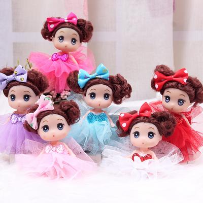 9cm Mini Bábika Kľúčenka Kreatívna Vinylová Smaltovaná Hračka Bábika Zmätené Dievčatko Princezná Súprava Darček