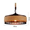 Classical Hemp Rope Pendant Hanging Lamp Lustre for Ceiling Chandelier Classic Retro Antique Industrial Iron Dining Room Light