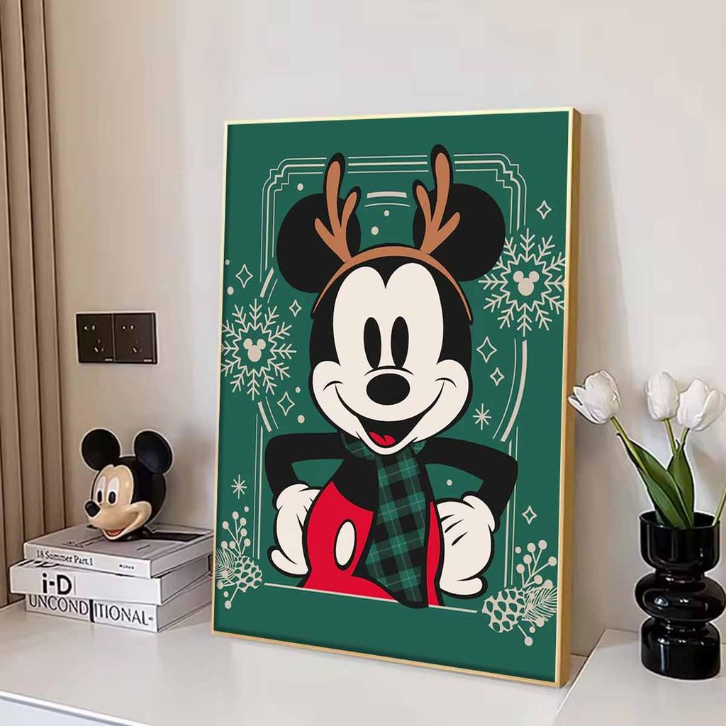 DIY Diamond Painting Deer Antler Mickey Cross Stitch Kit Mosaic Art Diamond Painting Full Circle Diamond Home Decoration