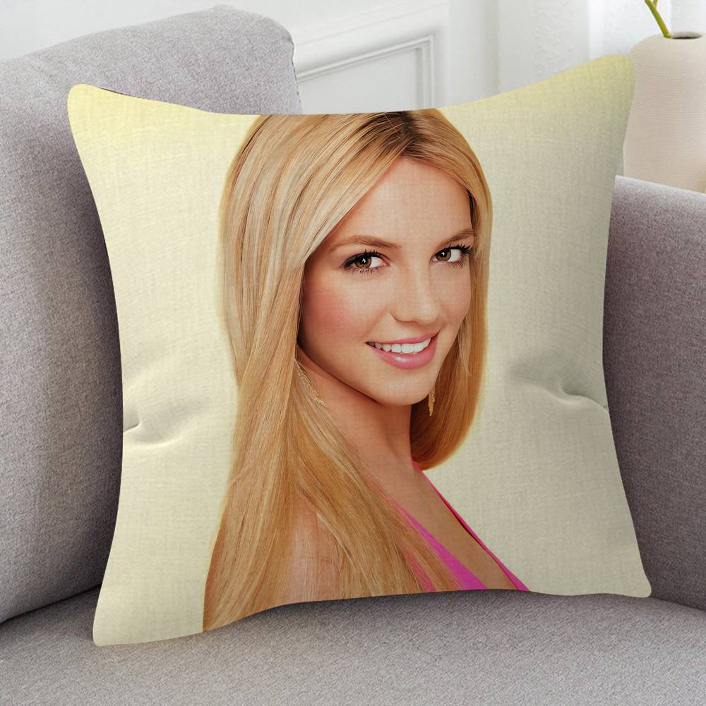 Sängerin Britney Jean Spears Zeichentrickserie Quadratisches Kissenbezug Weiche Taille Sofa Kissenbezug Schlafzimmer Zimmer Kissenbezug