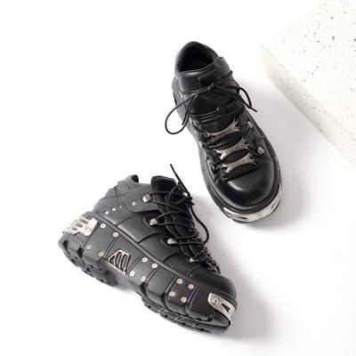 New Women's Heavy Metal Punk Sneakers Platform Dad Shoes Men