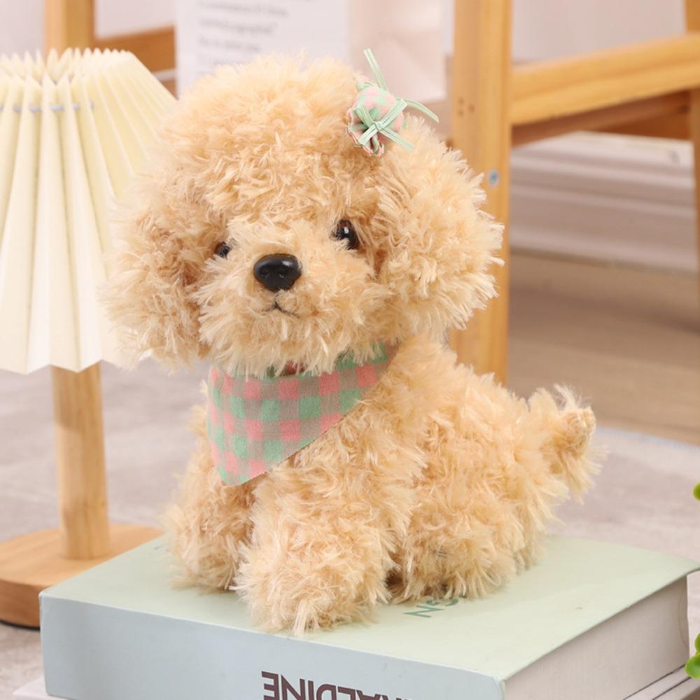Baby Appease Stuffed Dog Doll Curly Hair Simulation Dog Plush Lovely Dog Plush Toy  Birthday Gift