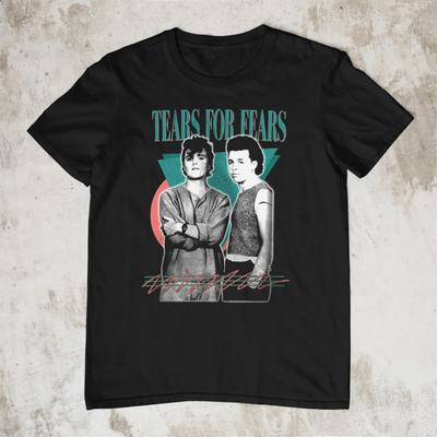 Tears For Fears Band Retro T-Shirt Schwarz Unisex S bis 5XL